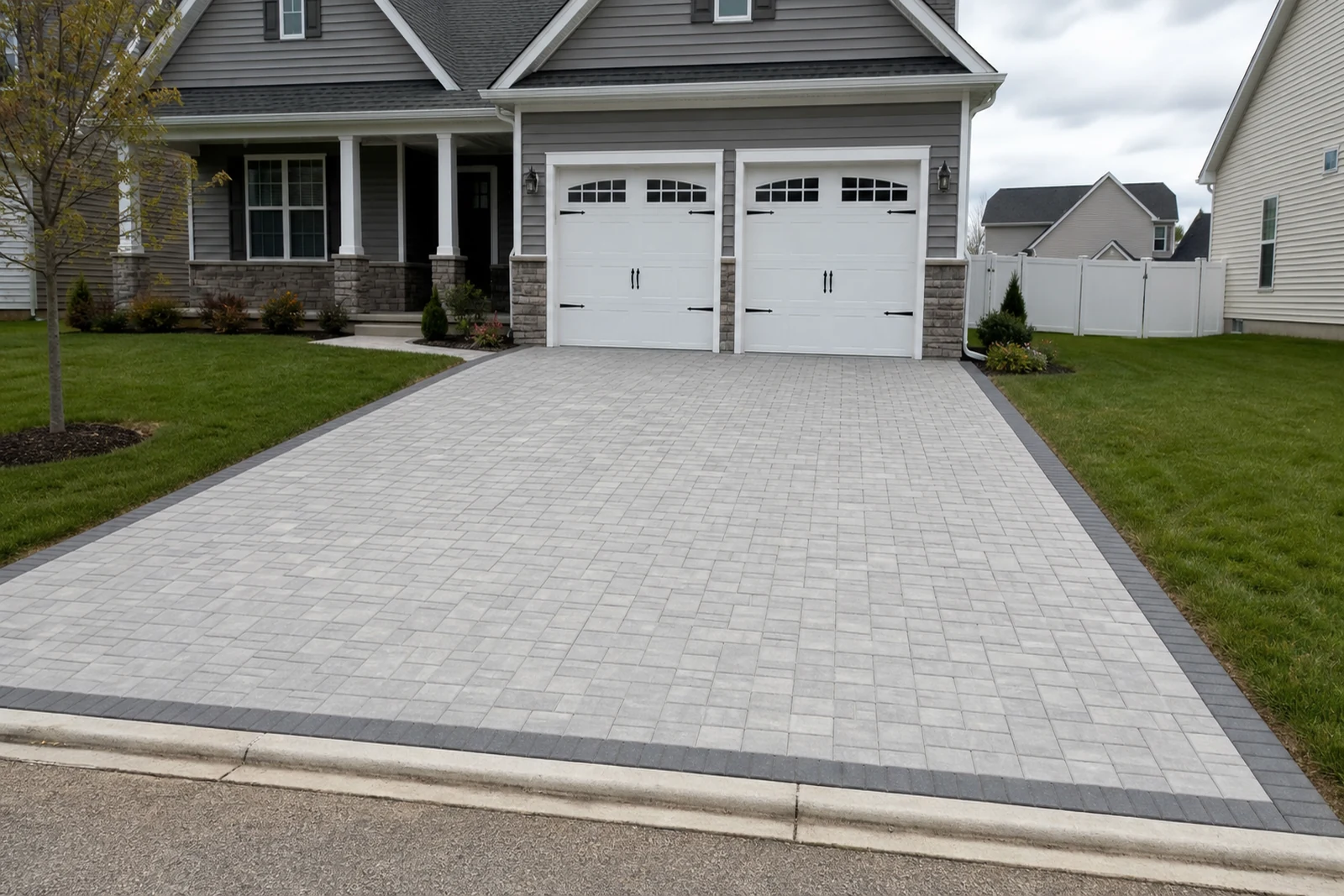 Paver driveway installation Lorain Ohio Lorain County vehicle-rated base freeze-thaw northern Ohio residential
